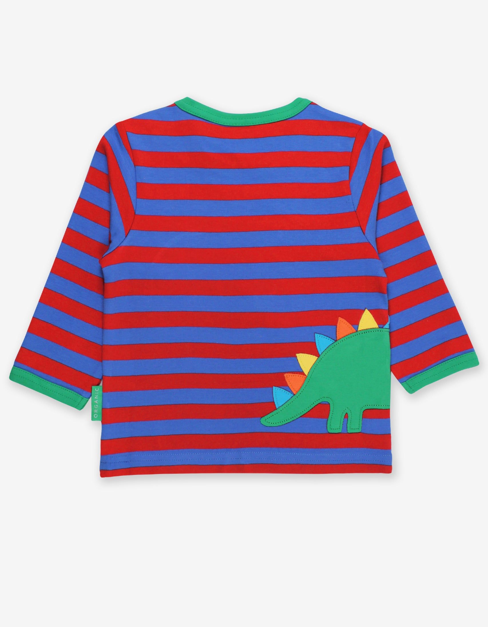 Toby Tiger Langarmshirt , gestreift mit Dino Applikation