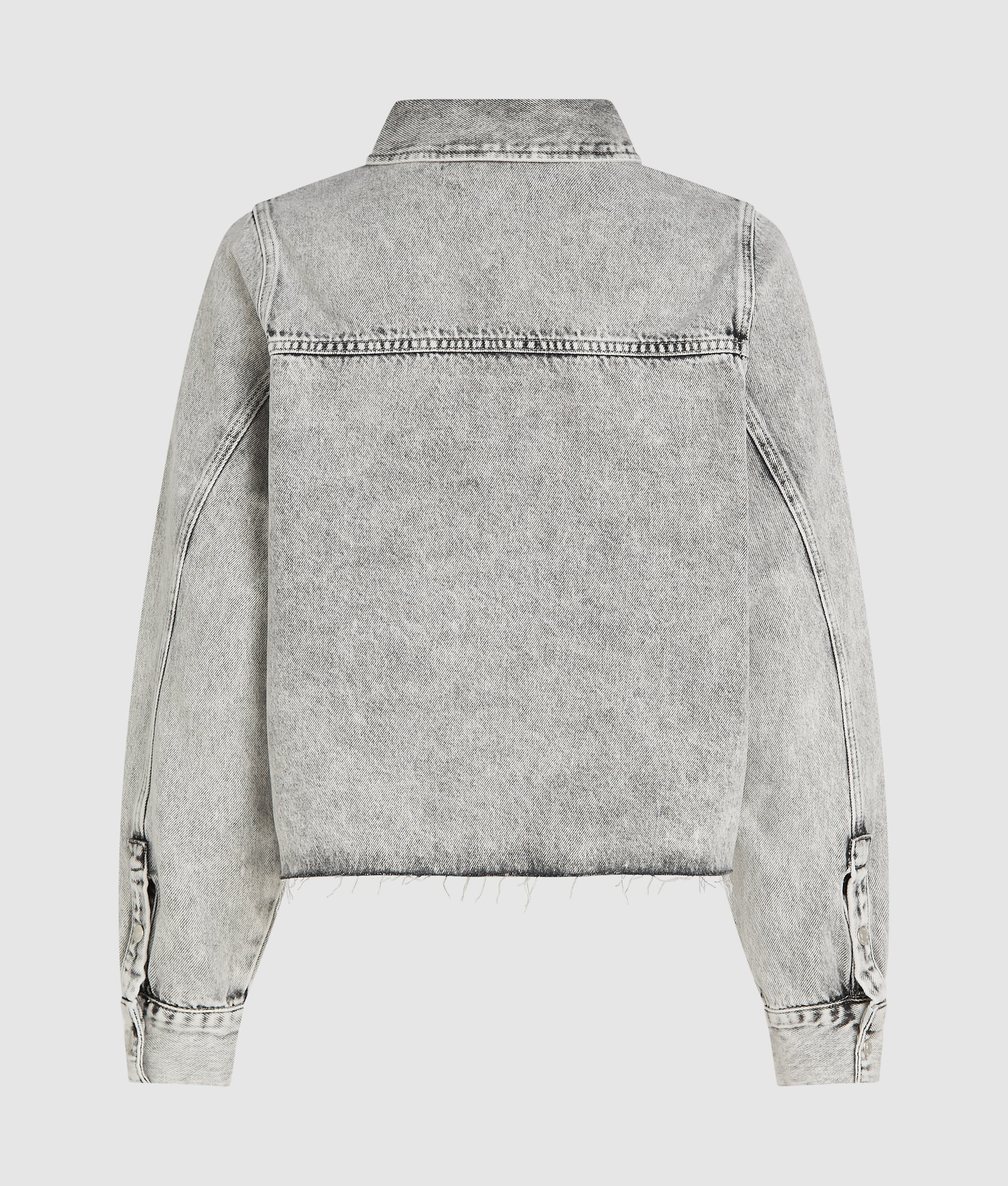 Gebleekt denim overhemd