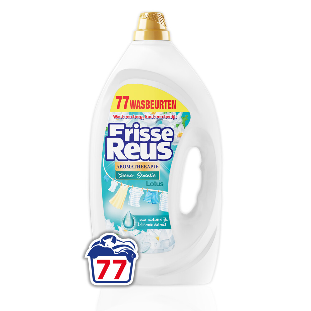 Witte Reus Wasmiddel Frisse Reus Gel Lotus 77 Wasbeurten3,465 liter