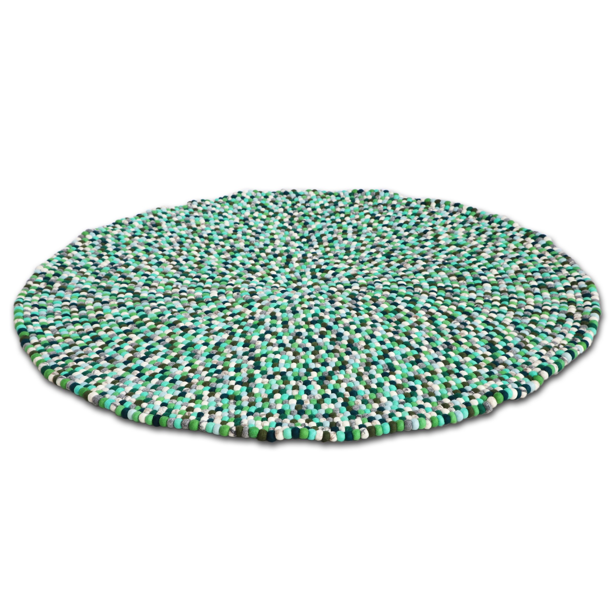 Filz-Teppich, Grüntöne, Ø 90 cm, 120 cm, 160 cm von fischer's lagerhaus