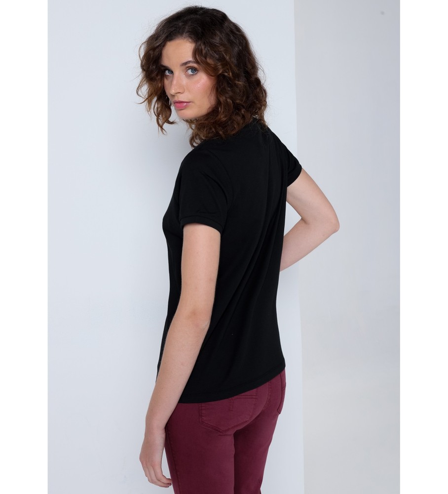 Camiseta de manga curta com estampa Lois Black