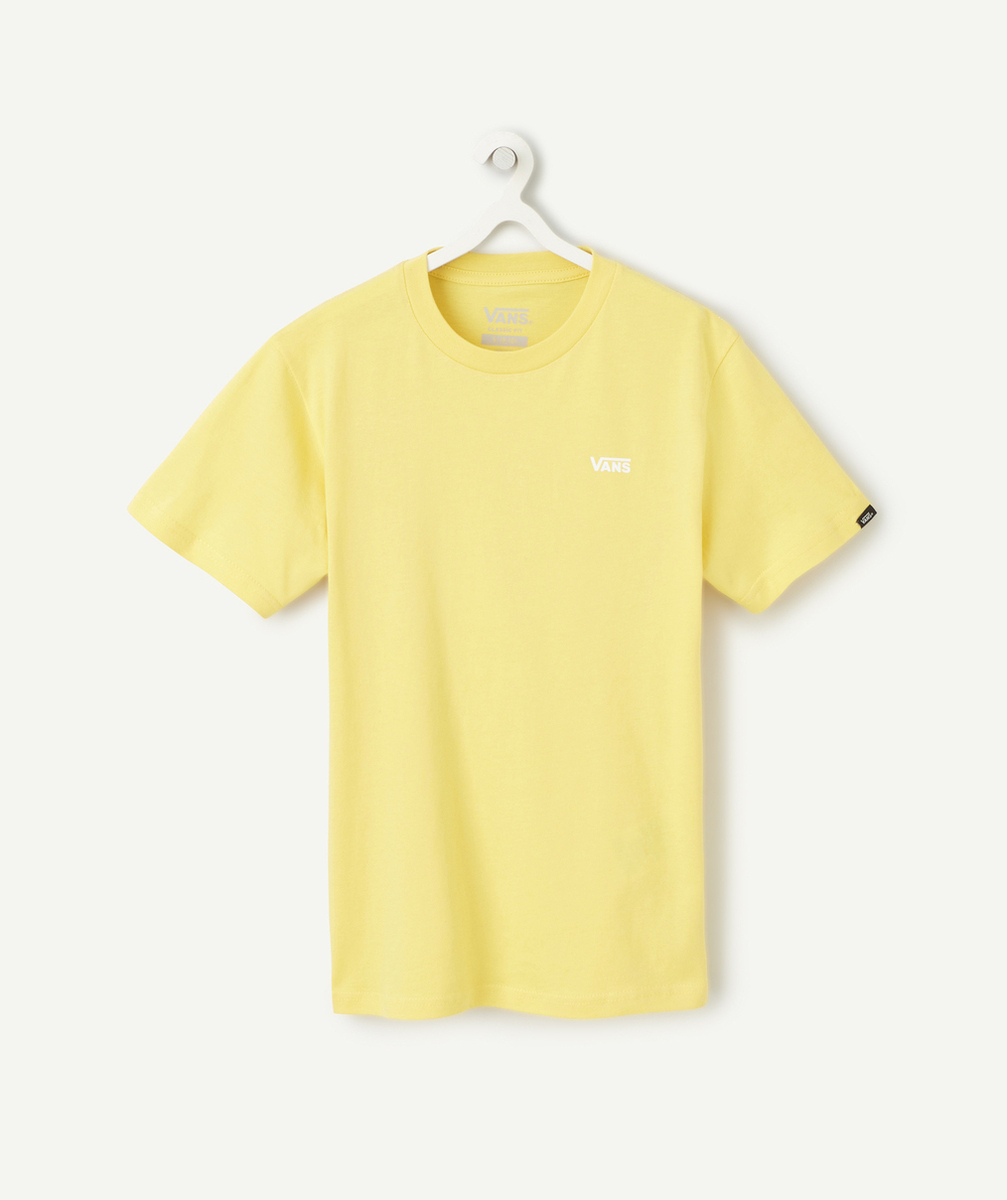 VANST-SHIRT LEFT CHEST EN COTON JAUNE AVEC LOGO VANS BLANC