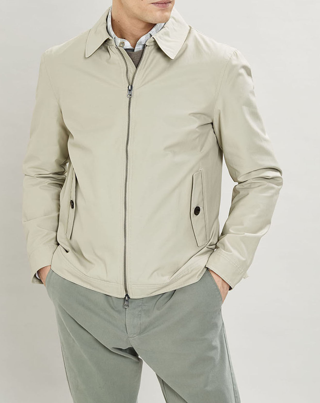 Hackett London Blouson en toile unie beige