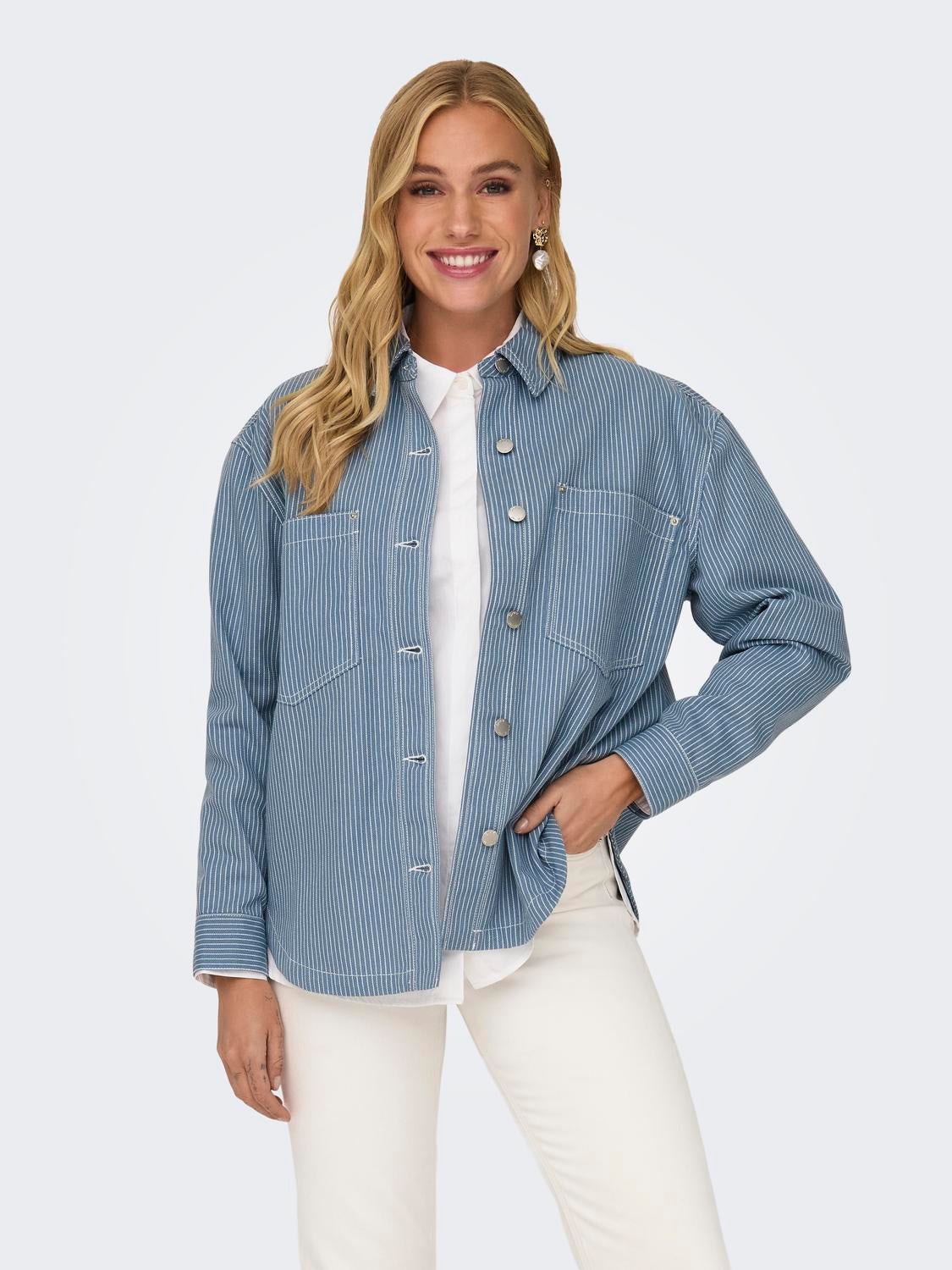 ONLMERLE Overshirt Faded Denim