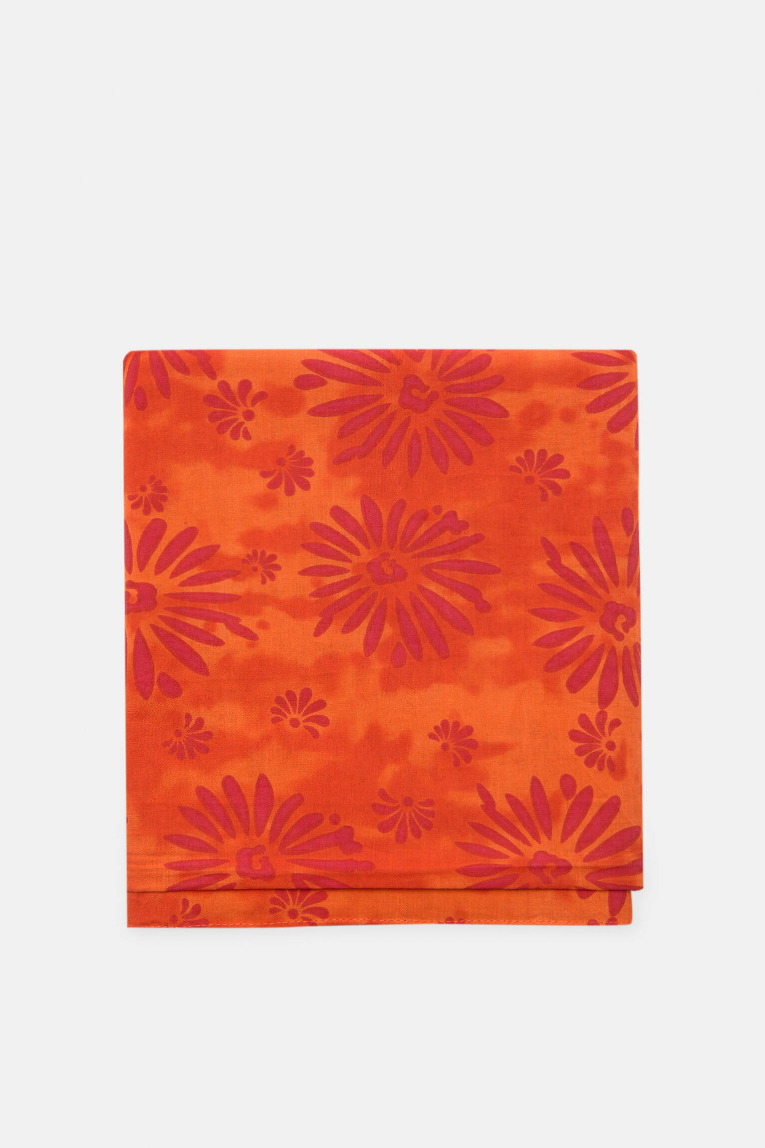 Canga com estampa floral - Laranja