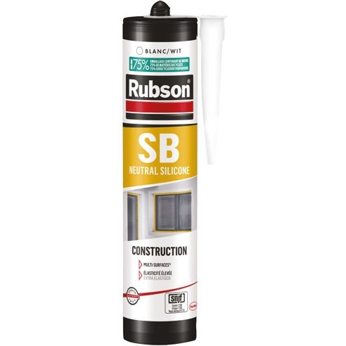 Mastic silicone - bâtiment - 280 mL - blanc