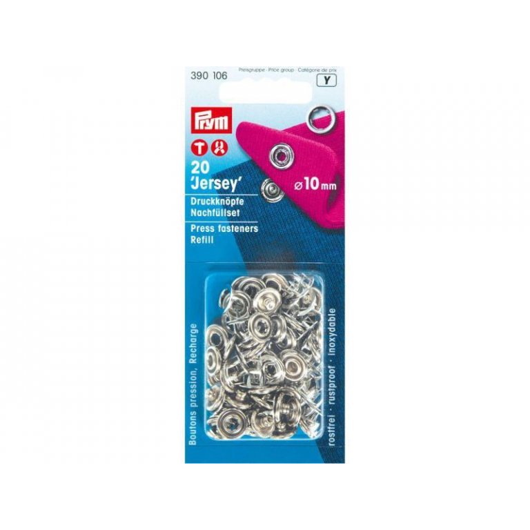 Prym Druckknopf Jersey, silber glänzend