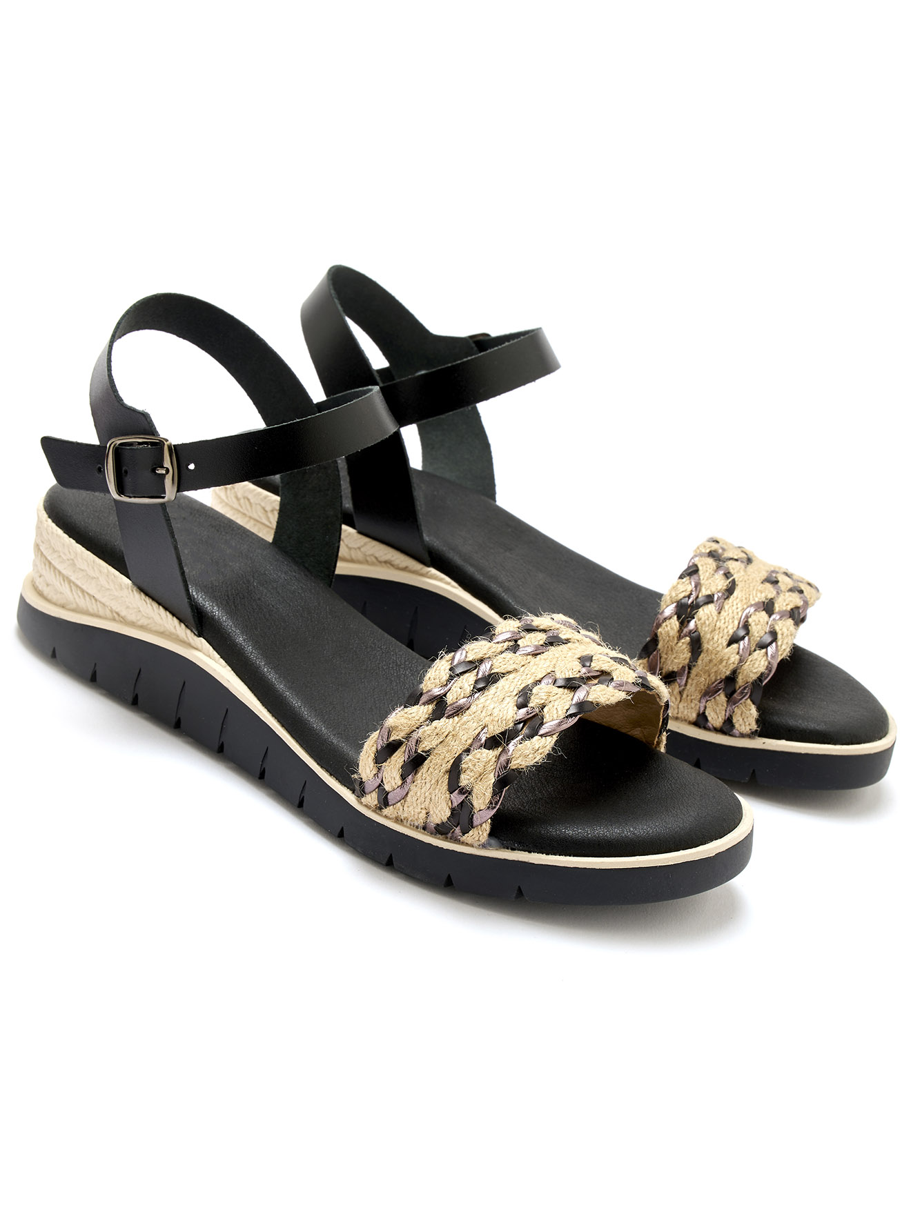 Sandales dessus cuir et corde