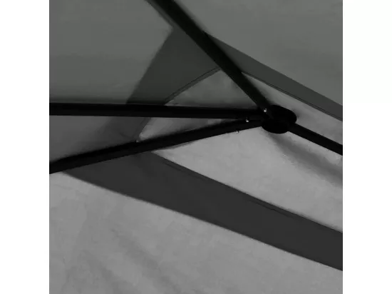 Belvédère à revêtement de poteaux 3x4x2,6 m Anthracite 160 g/m²