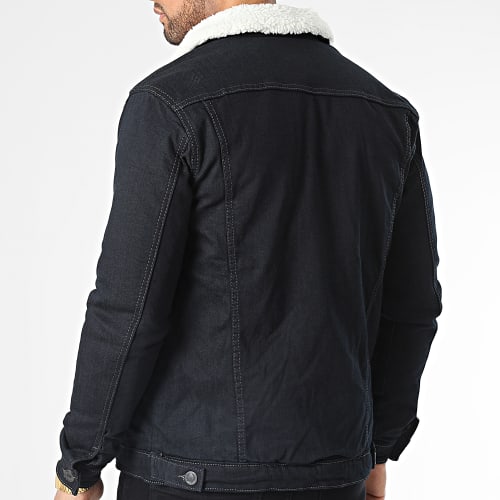 Veste Jean Col Mouton 15836 Denim Brut