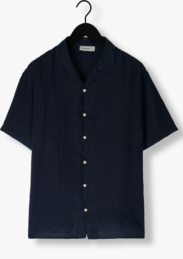 THE GOODPEOPLE donkerblauwe the goodpeople casual overhemd sun