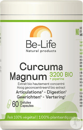 Be-Life Curcuma Magnum 3200 Bio Et Piperine Articulations Digestion 60 Gélules