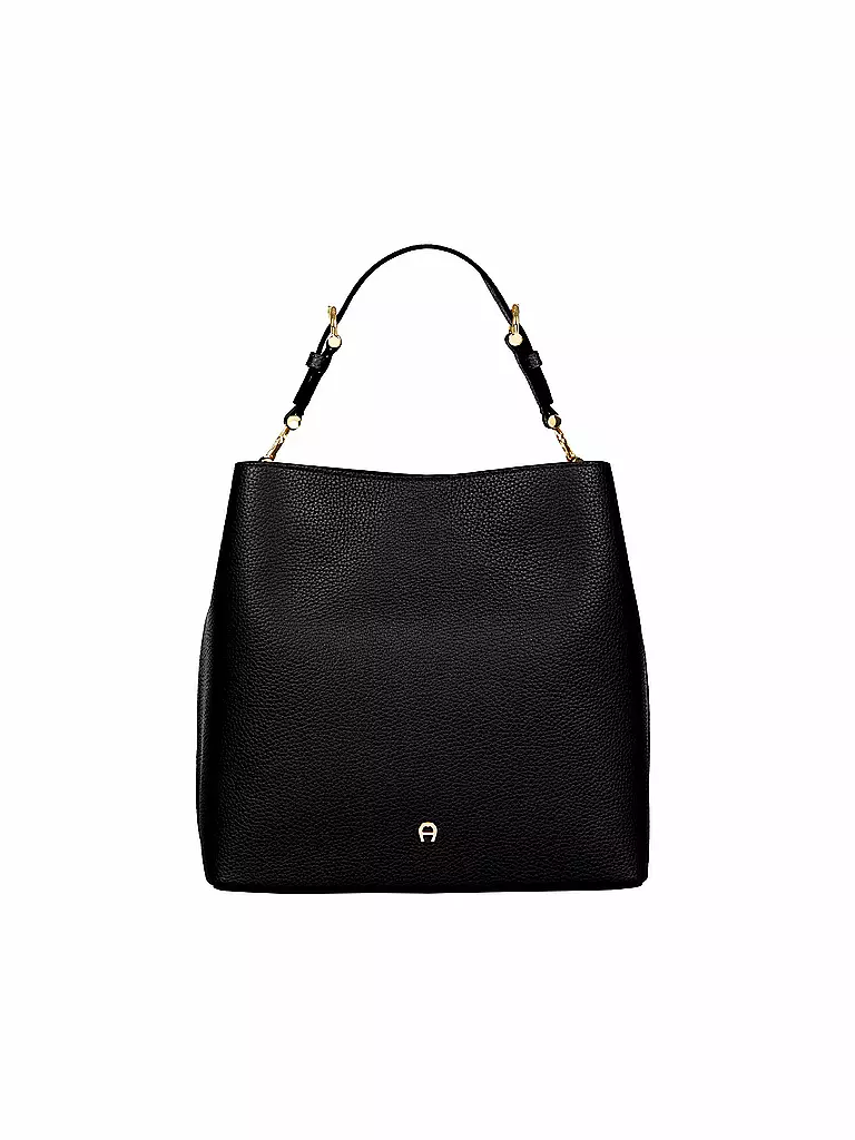 AIGNER Ledertasche - Bucket Bag DELIA Medium schwarz