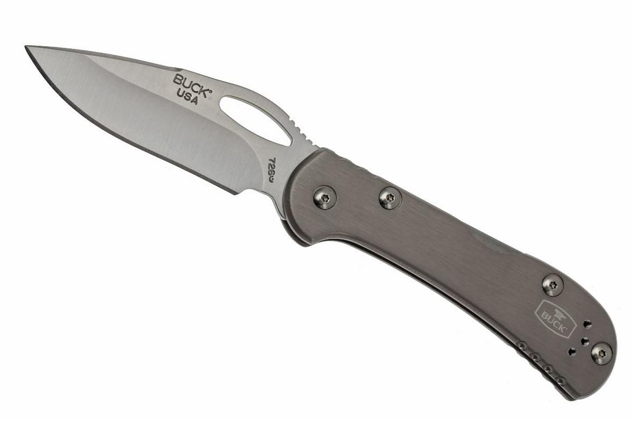 Buck 726 Mini Spitfire 0726GYS-B plain edge, grijs