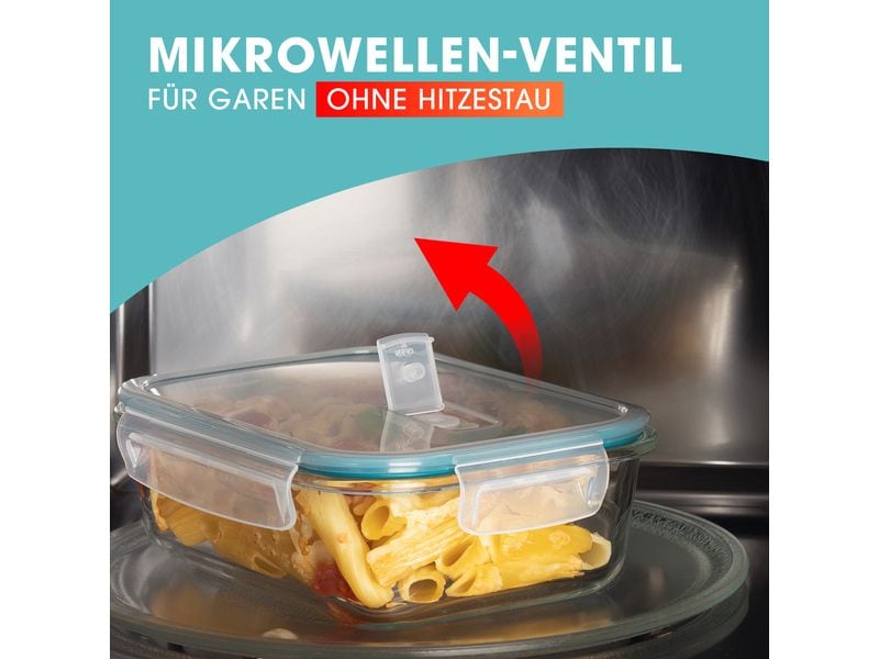 GOURMETmaxx Vorratsdose 3 Stück, Transparent Frischhaltedosen aus Glas