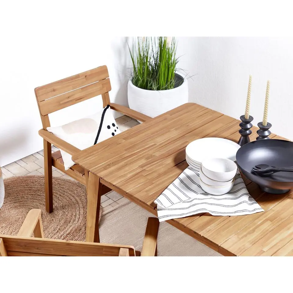 FORNELLI - Tuintafel - Lichte houtkleur - 90 x 180 cm - Acaciahout