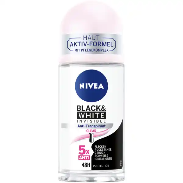 Anti-Transpirant Roll-on Black & White Invisible Clear