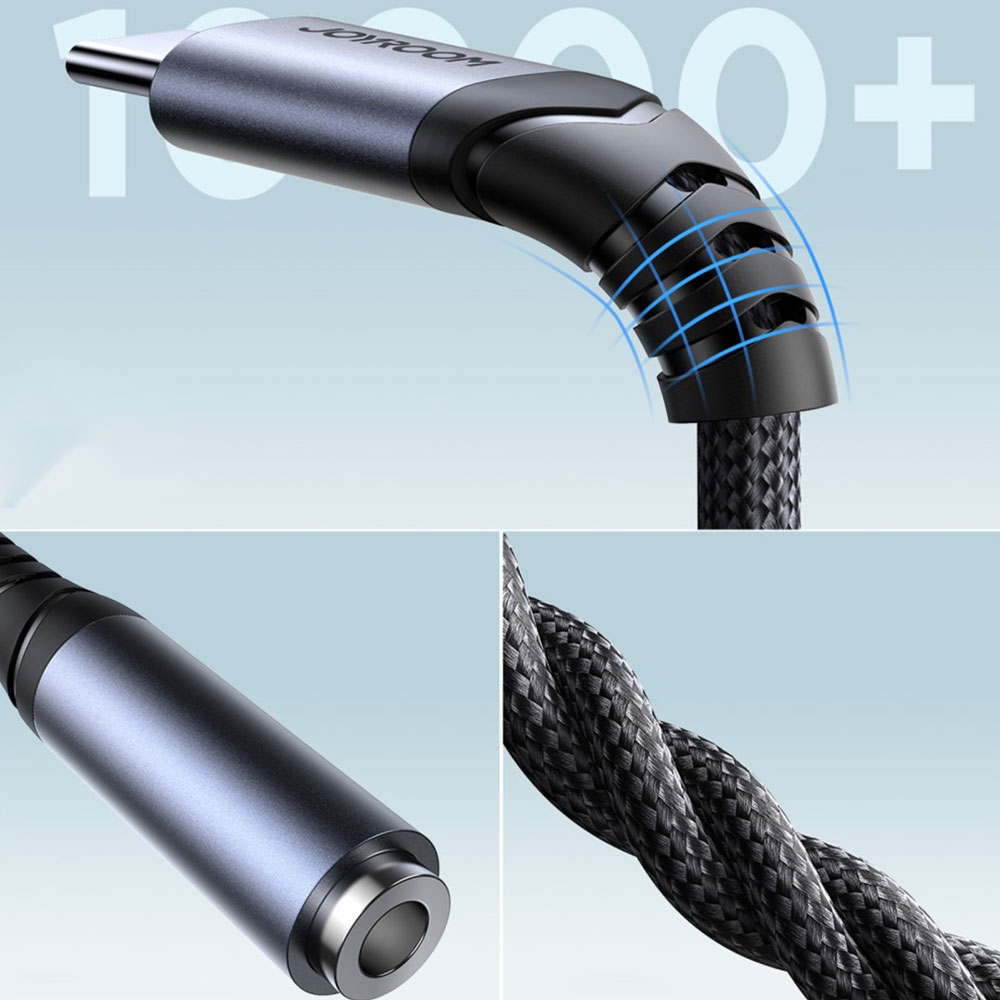 (14 cm) USB C auf 3.5 mm Audio Klinke und USB C (PD) Anschluss Adapter - Schwarz