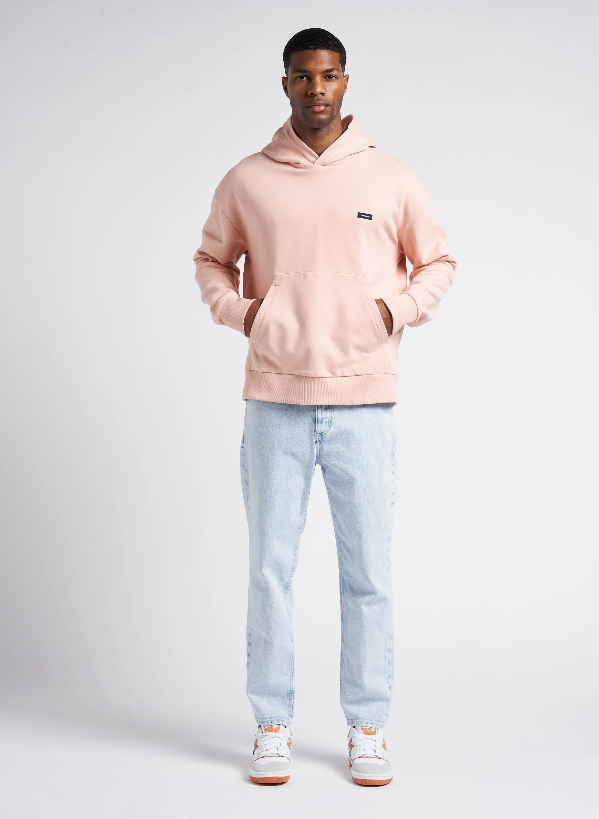 Sweat à capuche en coton| Rose