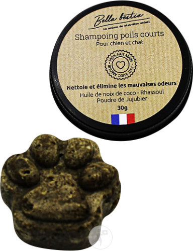 Bella Bestia Shampoing Solide Poils Courts Chiens Et Chats 30g