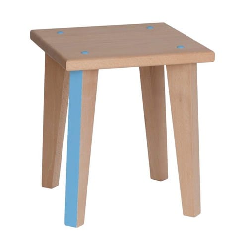 Tabouret elémentaire  bleu verditer