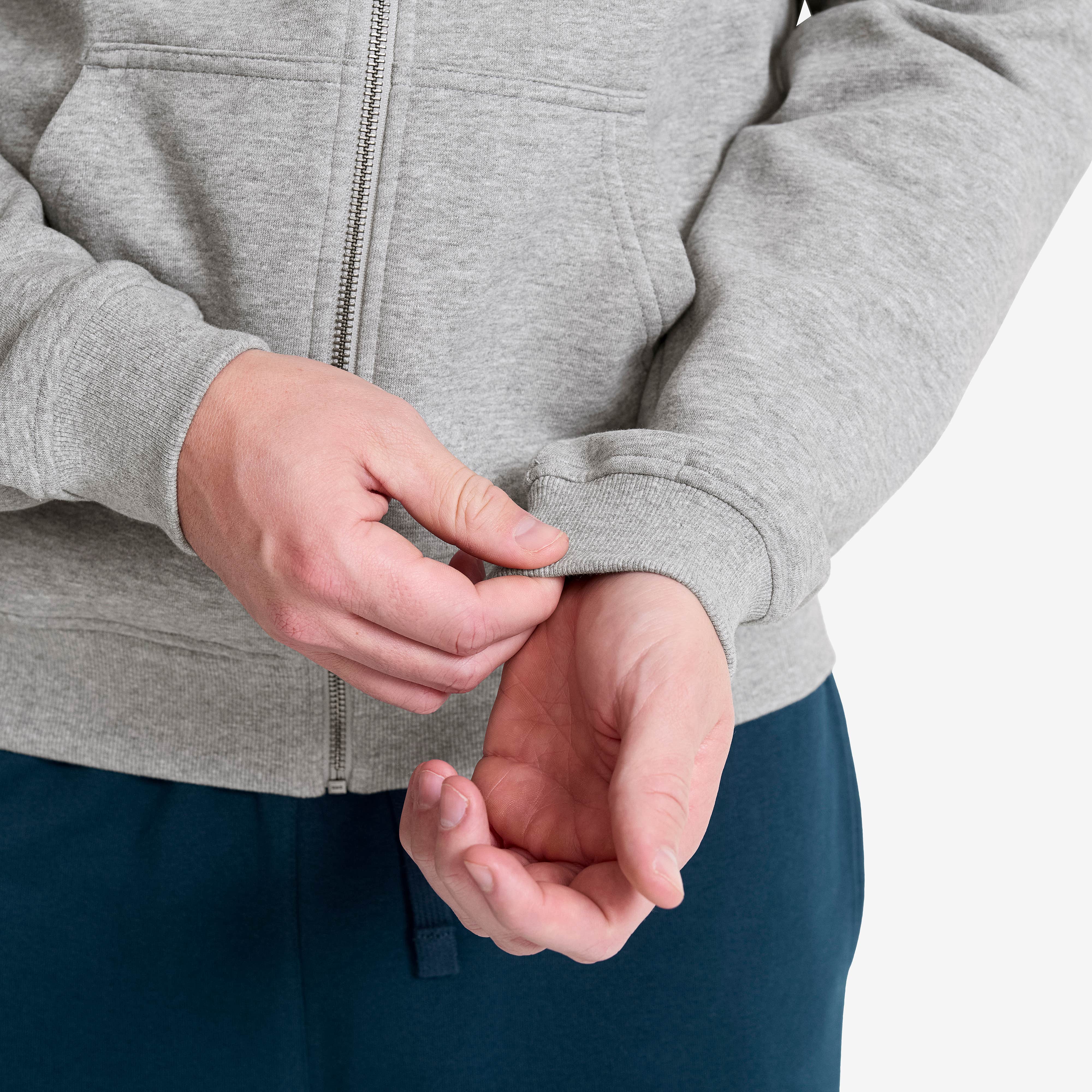 RVRC Full-zip Hoodie Herre Grey Melange