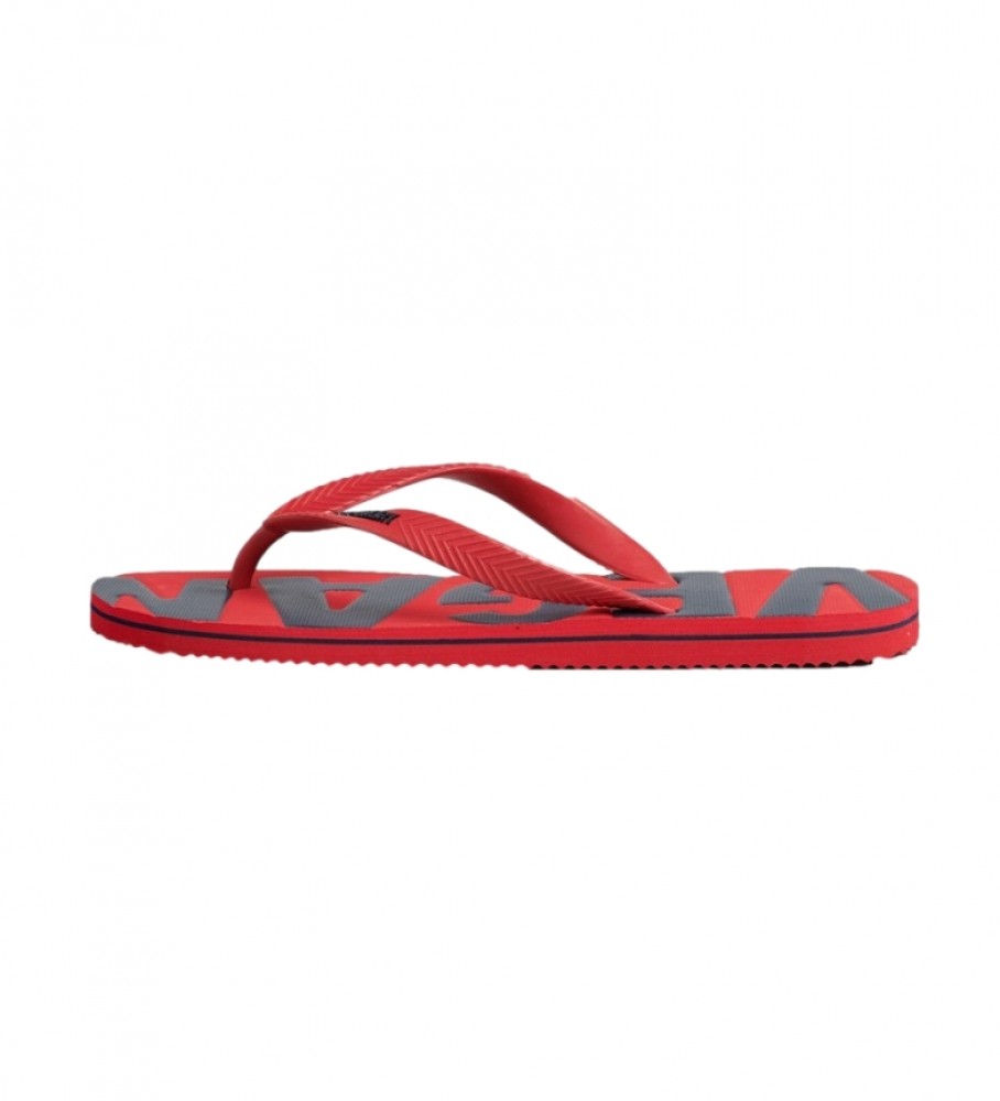 Chinelo vegano Superdry, vermelho