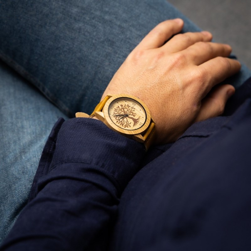 Montre Homme CHTIME bracelet Cuir Marron