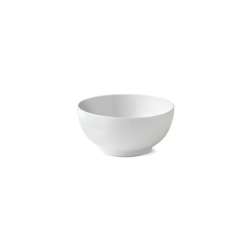 Royal Copenhagen Hvid Riflet Salatskål, Ø24 cm