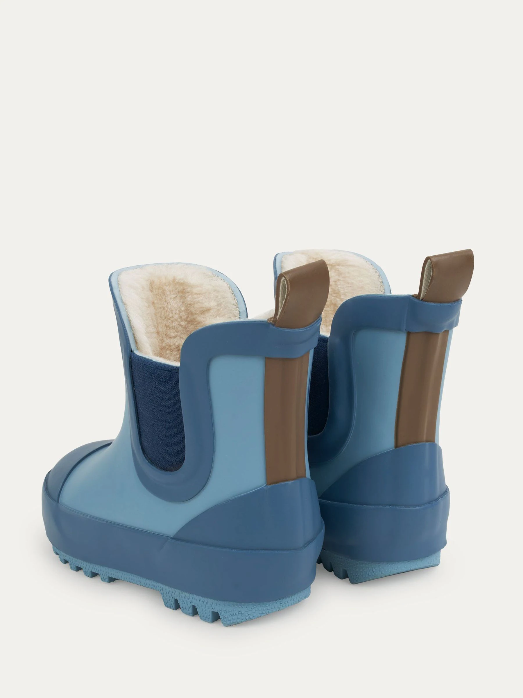 Marineblauw - KIDLY By MORI Cosy Fleece Lined Short Wellies