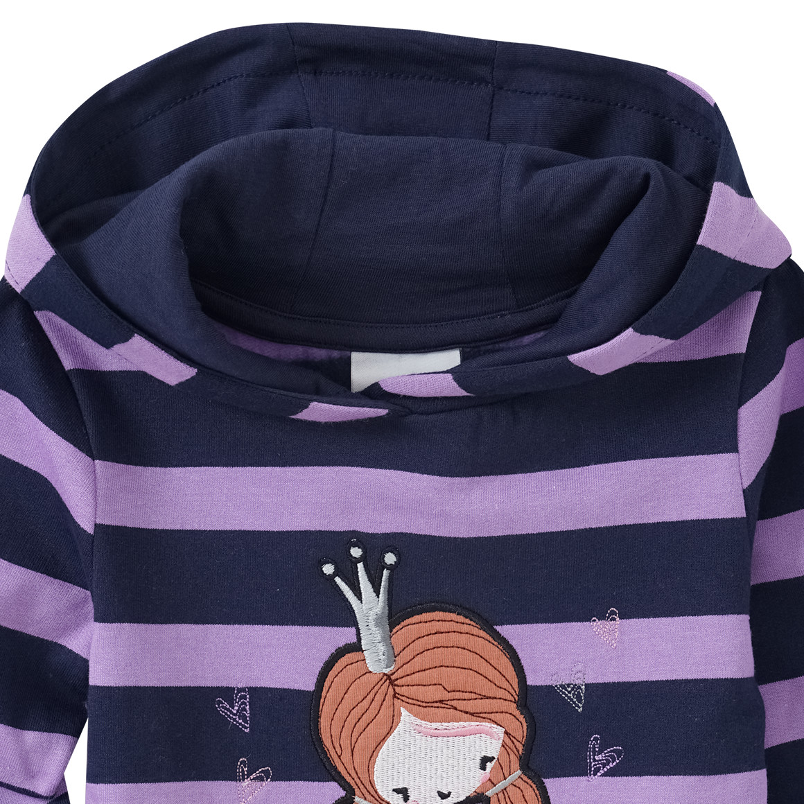 Topolino Mädchen Hoodie mit Prinzessin-Applikation lila / dunkelblau