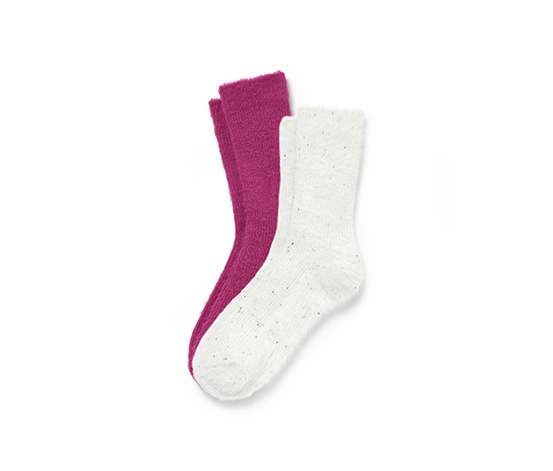 2 Paar Kuschelsocken mit Effektgarn
