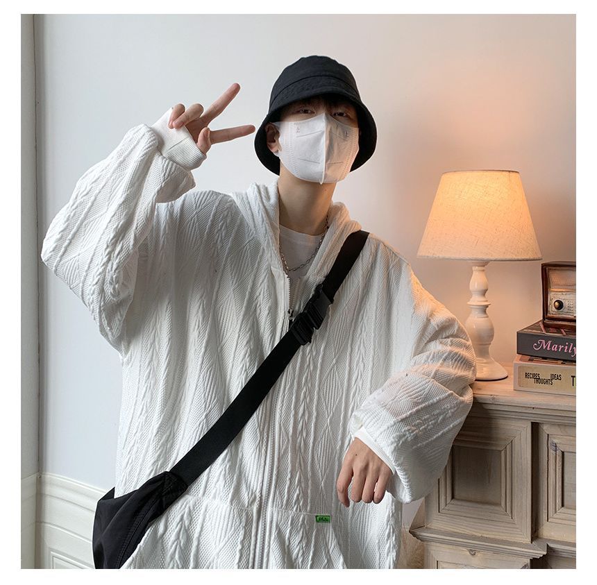 POSI - Effen oversized hoodie met rits