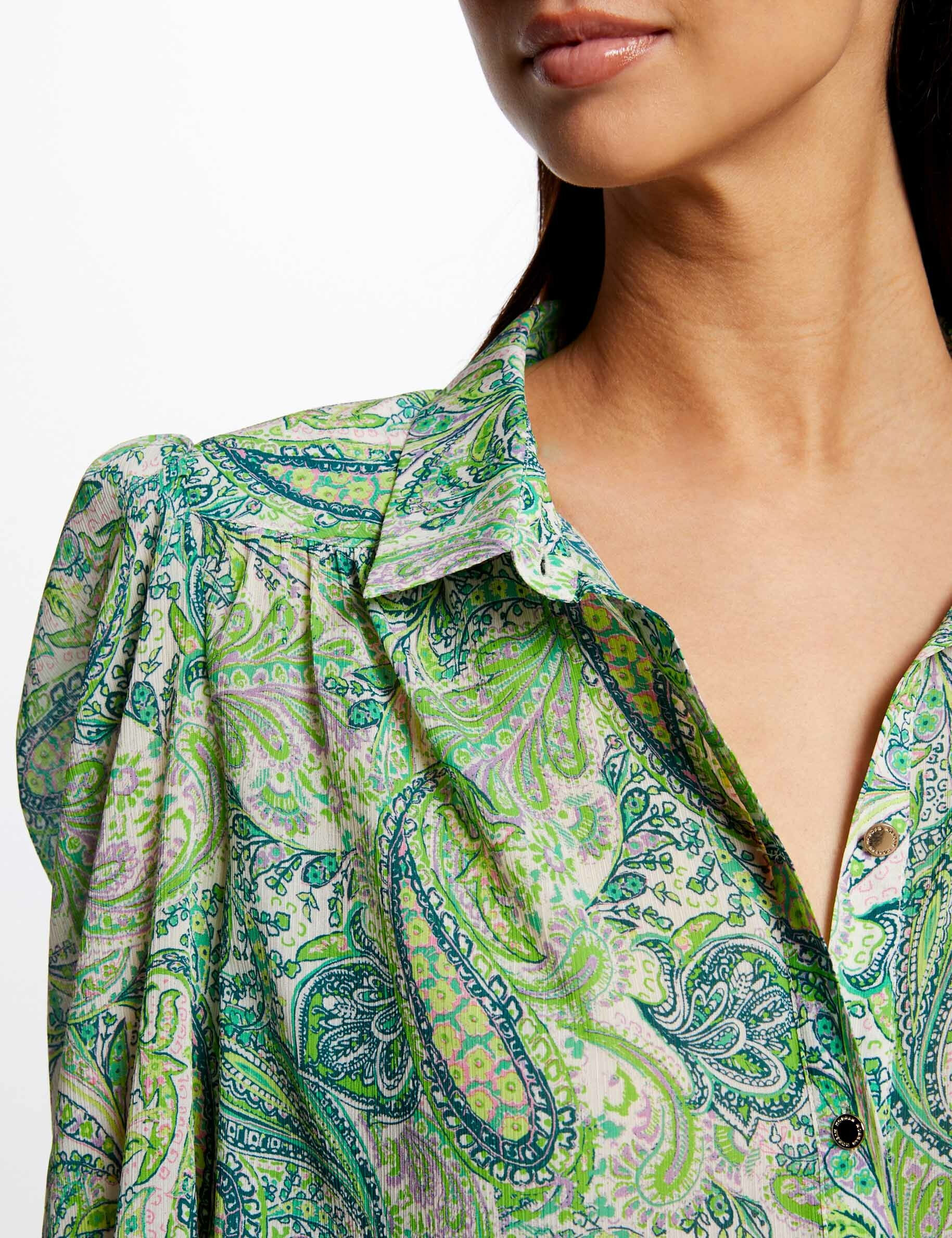 Chemise manches longues imprimée multico femme - multico