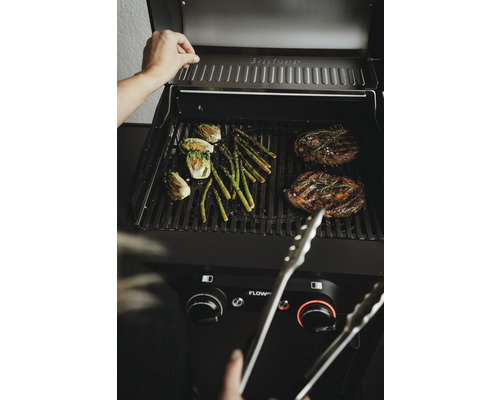 Enders eFlow Pro 2 Turbo Shadow elektrische grill, grafietgrijs, 3 kW, inclusief dekselthermometer, vetopvangbak, grillrooster, zijplank, netsnoer, warmhoudrek