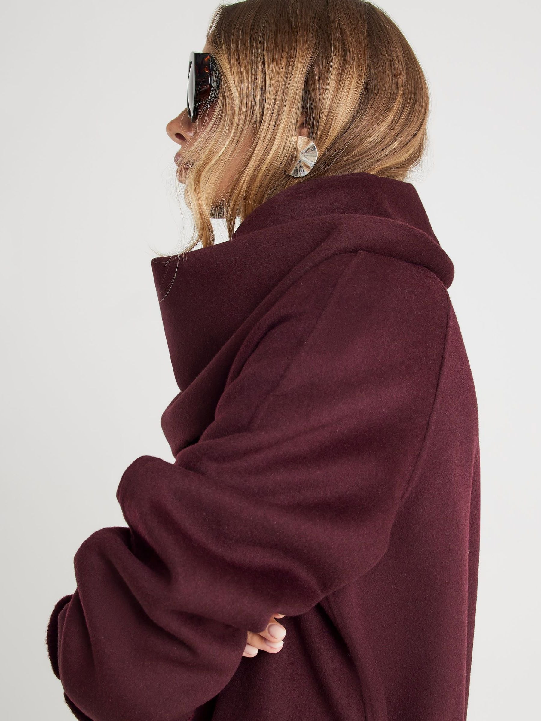 River Island Premium Handmade Wrap Scarf Coat
