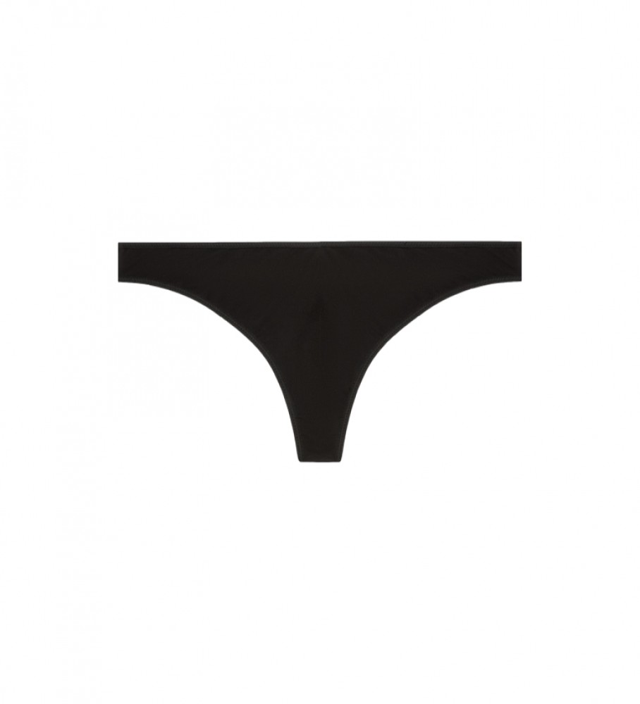 Calcinha fio dental Calvin Klein Sheer Marquisette preta