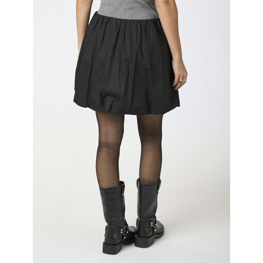 Neo Noir Stela Short Balloon Nederdel, Black, 34