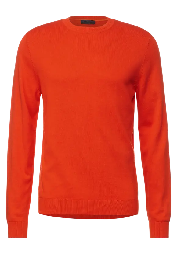 Softer Mouliné Pullover - soft flame red