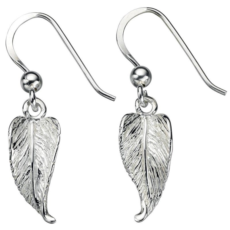 Boucle d'oreille feuille en argent 925/1000