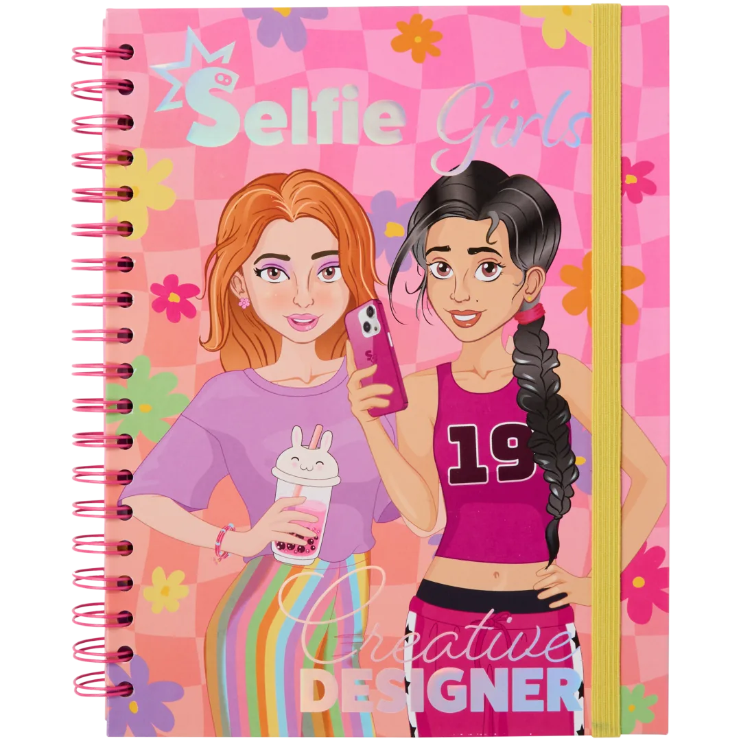 Livre de coloriage Selfie Girls Creative Designer