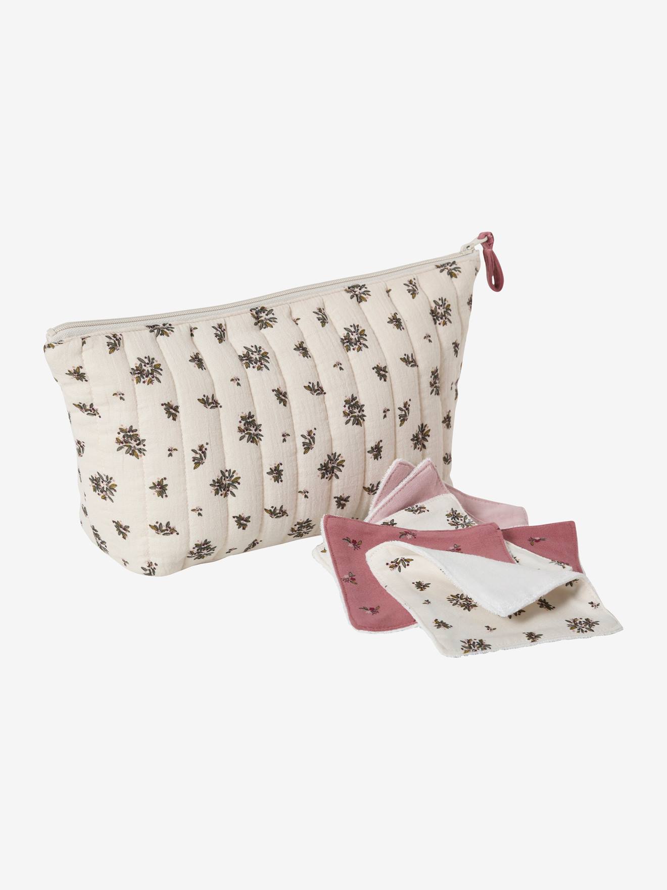 Nécessaire infantil de algodão branco com estampa média
