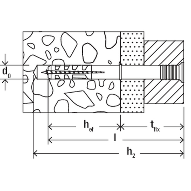 Fischer N S slagpluggen 6x60/30mm PZ2