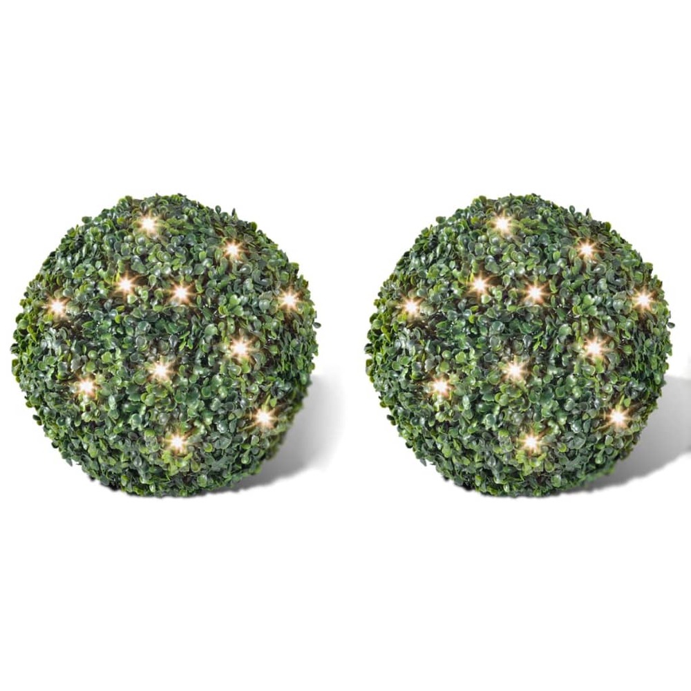 2 pièce de boule 27 cm avec guirlande lumineuse solaire 24 led