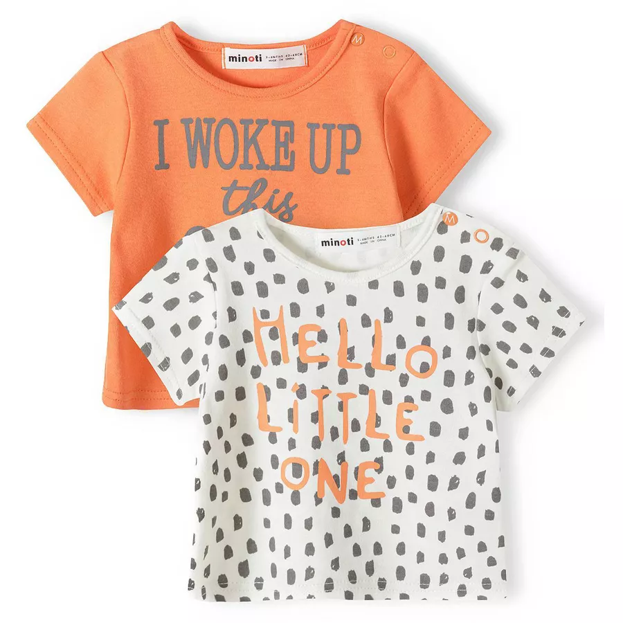 MINOTI 2er-Pack T-Shirts WeißOrange