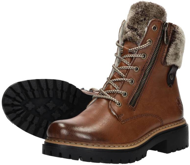 Rieker Veterschoenen Hoog cognac