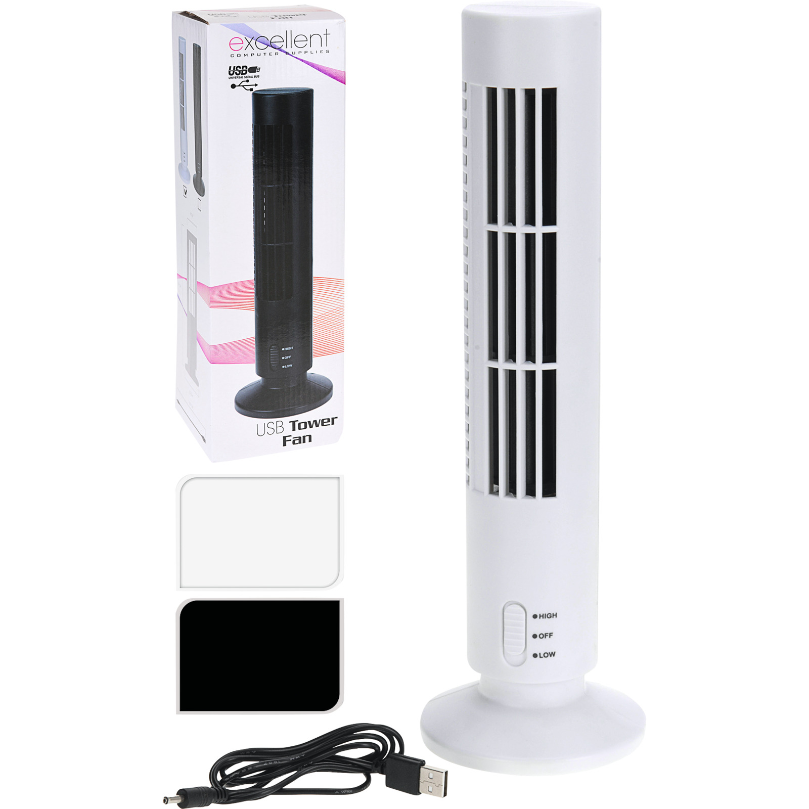 Tischventilator Ø30cm weiss/schwarz