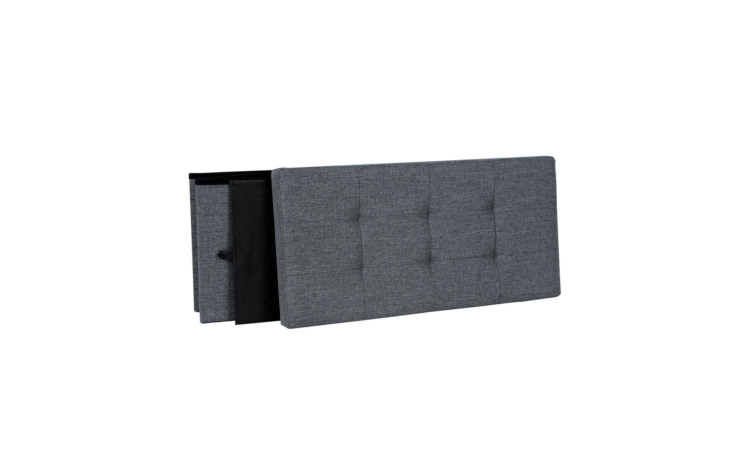 Sitztruhe Ottomane mit Stauraum 76 x 38 cm, GrauSitzbank