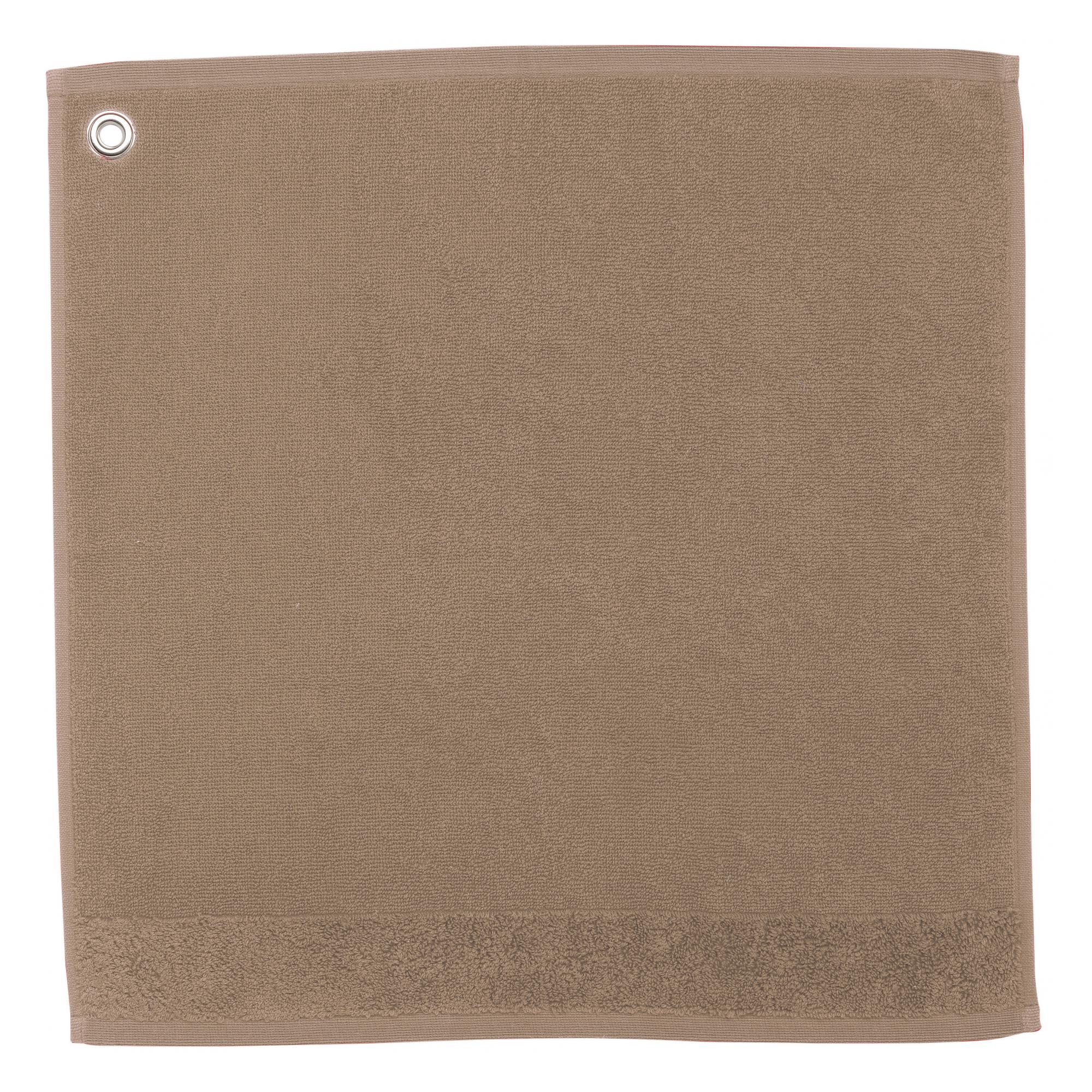 Essuie-mains oeillet curl tabac 50 x 50 cm
