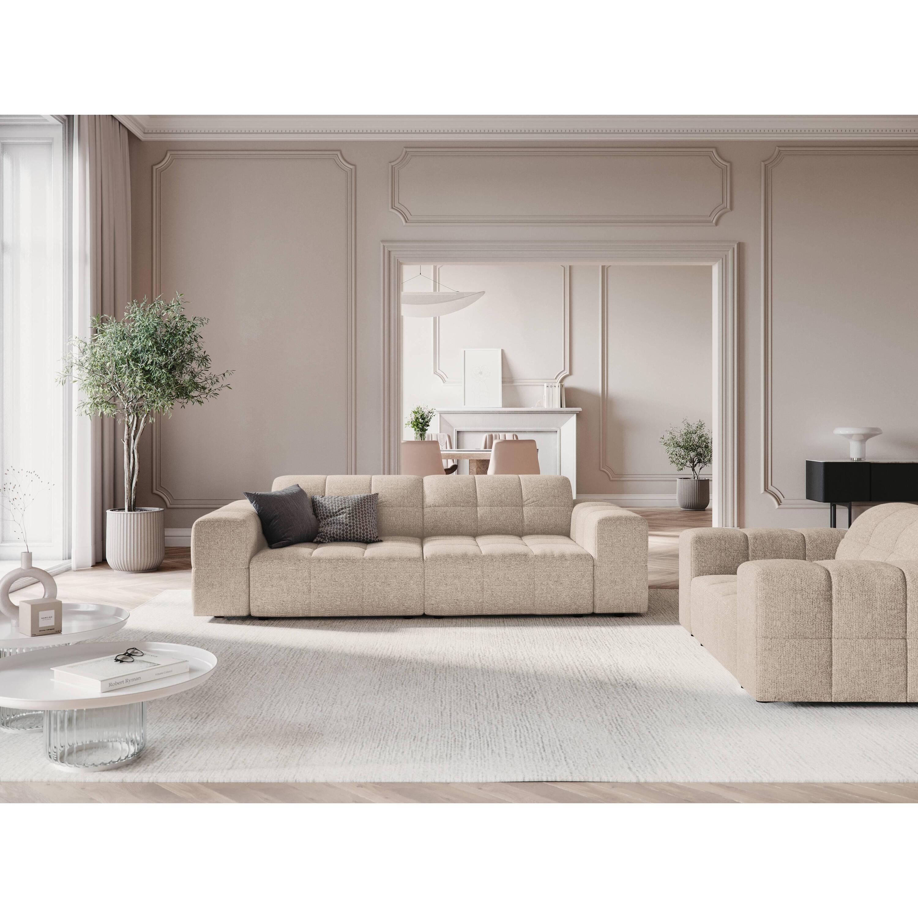 Cosmopolitan Design Chicago 3-zitsbank - Chenille - Lichtbeige